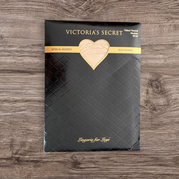 Victoria’s Secret Sensual Shapers Contour Panty Shaper Jet Black Medium Vintage - Picture 1 of 2